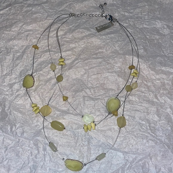 Chico’s Yellow Layered Necklace - Picture 2 of 3